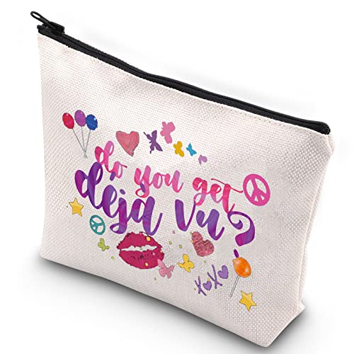 WZMPA Kosmetiktasche für Musik-Fans, musikalisch inspirierte Fans, Geschenke, "Do You Get Deja Vu", Make-up-Tasche mit Reißverschluss für Frauen und Mädchen, Sie erhalten Deja von WZMPA