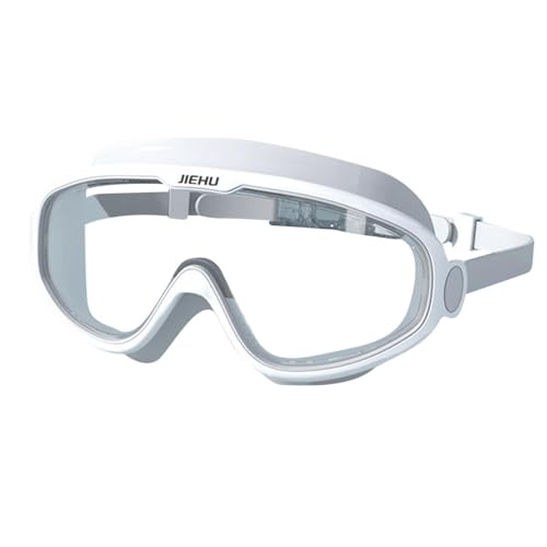 Wasser-Poolbrille, wasserdichte Schwimmbrille mit großem Rahmen für Erwachsene, langlebige Schwimmbrille, bequeme Schwimmbrille mit Anti-Beschlag-Anti-UV-Schutz, verstellbare Wassersportbrille für er von Generic