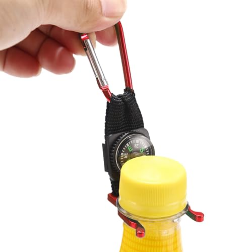 Wasserflaschen-Clips – Flaschenschnalle, Clip-Karabiner mit , tragbar, Wasserflaschenringhalter, Schlüsselanhänger für Outdoor, Camping von Generic