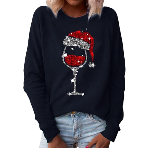 Weihnachtspullover Damen Druck Sweatshirt, Große Größen Langarm Elegant Rundhals Weihnachtspulli Lustig Xmas Sweatshirts Freizeit Ugly Jumper Hoodie Herbst Kostüm Weihnachtsmotiven Weihnachtskleidung Weihnachtspullover Damen Druck Sweatshirt, Große Größen Langarm Elegant Rundhals Weihnachtspulli Lustig Xmas Sweatshirts Freizeit Ugly Jumper Hoodie Herbst Kostüm Weihnachtsmotiven Weihnachtskleidung von Generic