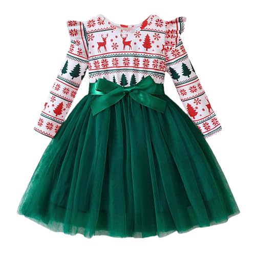 Wichtel Kleid Mädchen - Kleinkind Mädchen Langarm Weihnachten Drucke Leopard Prinzessin Kleid Tanz Party Kleider Kleidung von Generic