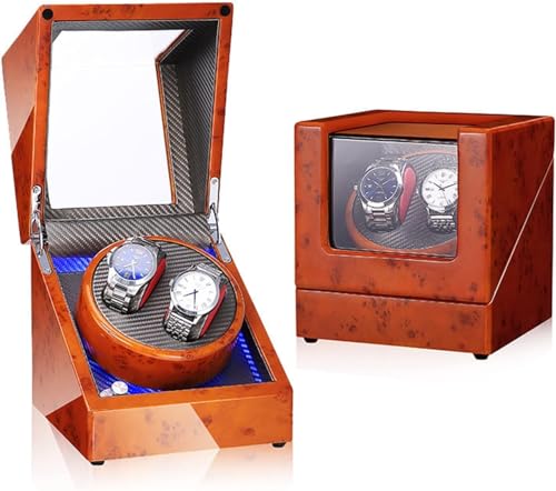XJBTBA Automatic Winder Wach Wickler Turner Watch Box Automatische Wickelbox Aufbewahrungsbox Haushalts Uhren Shaker (6 -Licht) von Generic