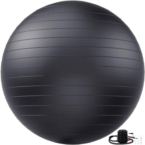 Yoga-Ball Gymnastikball für Training, Geburtsball für Schwangerschaft, Schweizer Ball für Physiotherapie, Balance, Stabilität, Fitness, Büroballstuhl, Luftfußpumpe inklusive von Generic