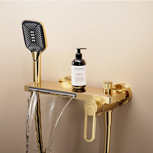 ZR98US Wasserfallbadezahnblick - EIN Wasserfall- mit Bad-Shower-Koppelung und Chrom-Schmuckstufe, Doppel-Funktion für Badezimmerschrank oder Badesaal von Generic