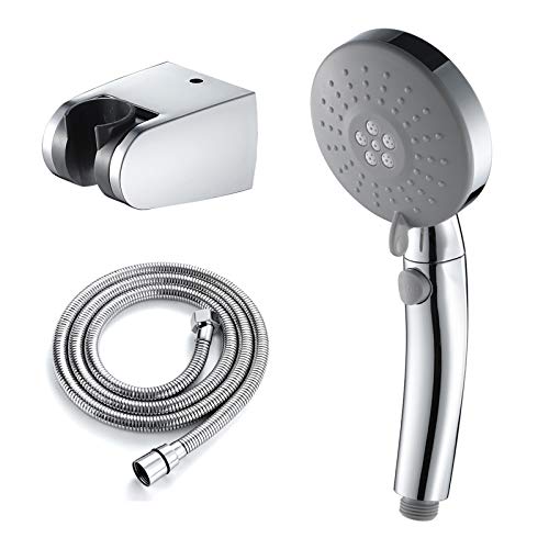 ZUOZUIYQ Duschkopf mit Handheld, Handheld Duschkopf Set Universal Handheld Duschhead Set mit 3 -Modus -Wasser, Chrom -ABS -Hochdruck -Handheld -Duschsprühgerät mit ABS -Halter und 1,5 m von Generic