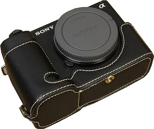ZV-E1 Hülle, Zakao PU Leder halbe untere Öffnung Version Holster Kameratasche mit Handschlaufe Schutzhülle Tasche für Sony ZV-E1 ZVE1, Schwarz (B), Beauty Case von Generic