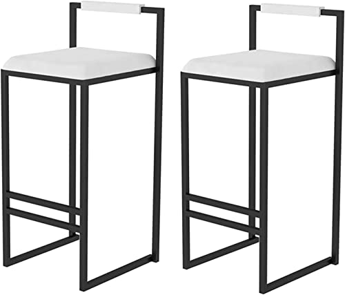 ZYFSHA Counter Height Café Bar 2 PCS Barstools Velvet Frühstück Küchbar Stühle Counterhocker Küchenstühle Barhocker interessant (weiß) von Generic