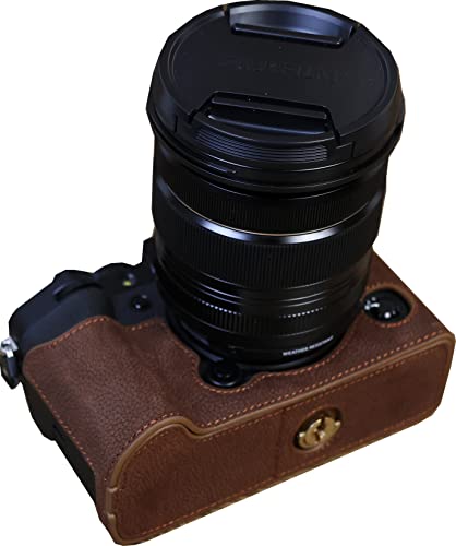 Zakao X-T5 Kameratasche, echtes Leder, halbe Öffnung, Version mit Handschlaufe, Schutzhülle für Fujifilm Fuji X-T5 XT5, Kaffee2, Kosmetikkoffer von Generic