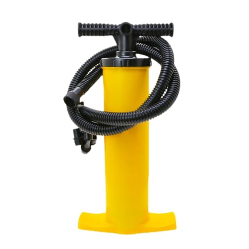Zwei -Wege -Manualluftpumpe - Mehrzweck -Hochdruck -Handpumpe, 4L -gelbe tragbare Luftpumpe | Tragenresistente Handpumpe mit mehreren Düsen für Floß, aufblasbare Betten, schnelle Inflation und Deflati von Generic