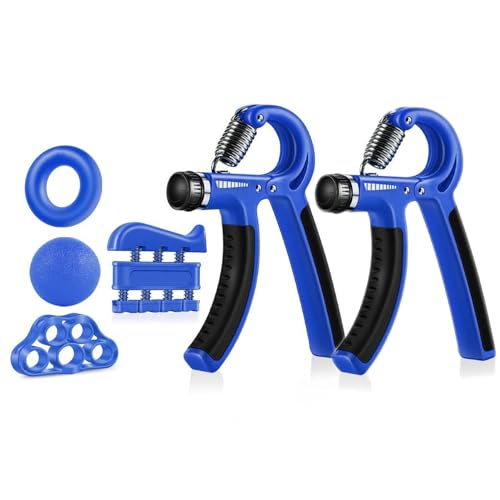 nanologi Handtrainer Fingertrainer, Finger Trainingsgerät Griffkraft Trainer Trainingsset, Verstellbarer Grip Trainer, Handgelenk Trainer für Fitness Krafttraining Therapie - Blau von Generic