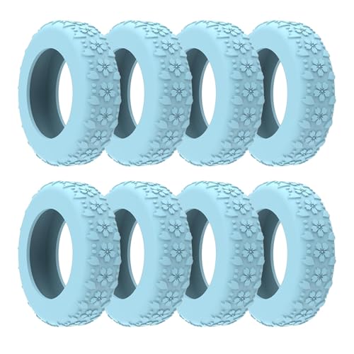 Gepäckrad-Schutzbezüge – 8 Gepäckradabdeckungen | 8 x wasserdichte Gepäckradabdeckungen aus Silikon | Multifunktionale Schutzabdeckung für Gepäckräder, blau, Consulte la descripción, Siehe von Genérico