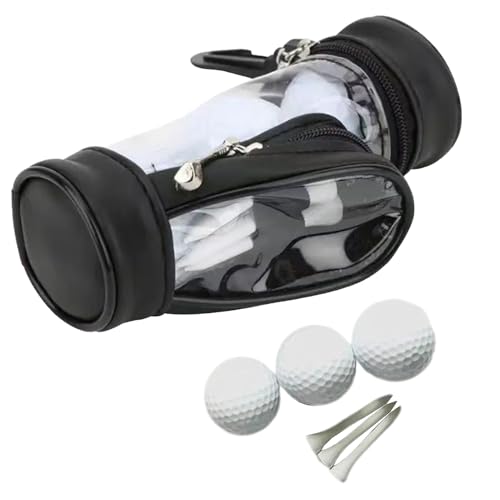 Golf Tee Storage Bag - Travel Ball Pouch, Durable Sports Case, Clip Hook Organizer | Convenient On The Go Carry Solution, Lightweight Gear Keeper Divot Marker Holder for Driving Range Field Practice von Genérico
