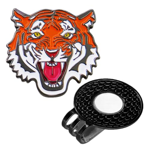 Magnetischer Golfballmarker – magnetischer Hutclip für Golfmarker, einzigartiger Clip für Tiger Design Ball, Golf Ball Support, Ball Support Clip von Genérico