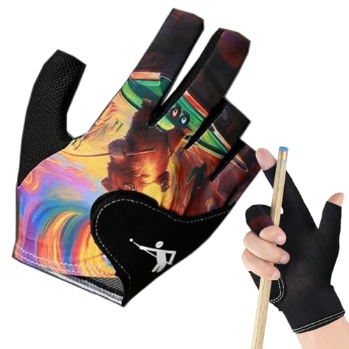 Mittens de la pool-Handschuh links, professionelle Billardhandschuhe, verstellbare fingerlose Poolhandschuhe, atmungsaktiv, schnell trocknendes Billard-Zubehör für L von Genérico