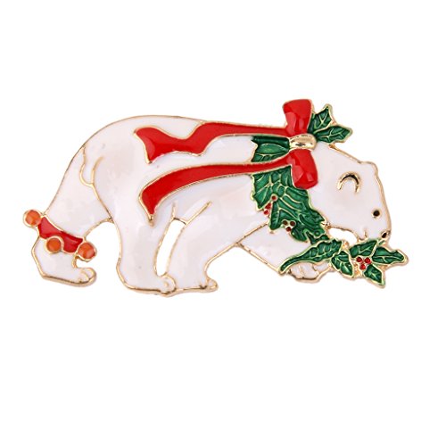 Weiß Eisbär Weihnachten Pin Brosche Geschenk Partei-Party von Generico