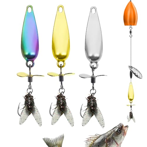 BAITS Spinner – Realistische 3D-Metall-Propellerköder, Spindelforellen-Köder-Set mit scharfem Stab, künstlicher Süßwasser-Spinner | Outdoor-Abenteuer-Ausrüstung für Bären von Générique
