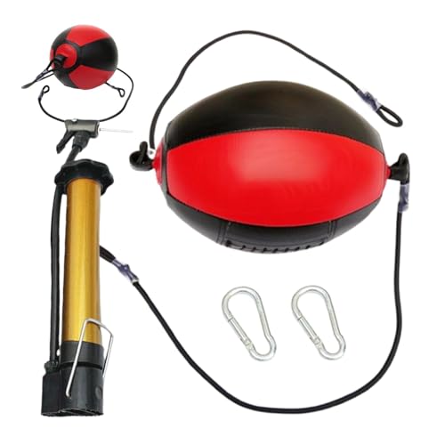 Boxsack mit doppeltem Ende – Doppelendboxen | PU Leder Punch Ball, Boxausrüstung mit Nadel, Karabiner, Reflexball Stirnband für Reaktion und Training Boxsack mit doppeltem Ende – Doppelendboxen | PU Leder Punch Ball, Boxausrüstung mit Nadel, Karabiner, Reflexball Stirnband für Reaktion und Training von Générique