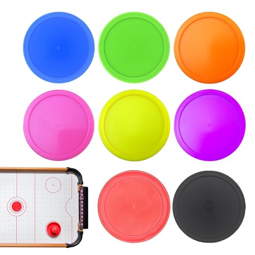 Eishockey-Pucks – Hockey-Pucks Set | 8 x mehrfarbige runde Spiel-Pucks für den Heimluft, Sport-Set in leuchtenden Farben, tragbares Ersatzzubehör für die von Générique