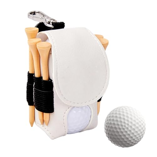 Golfballhalter aus Leder – Golfballhalter aus Kunstleder zum Anklippen | Golf-T-Shirt-Tasche mit Golfball-Aufbewahrungstasche | Aufbewahrungstasche für Golf-T-Shirts, von Générique