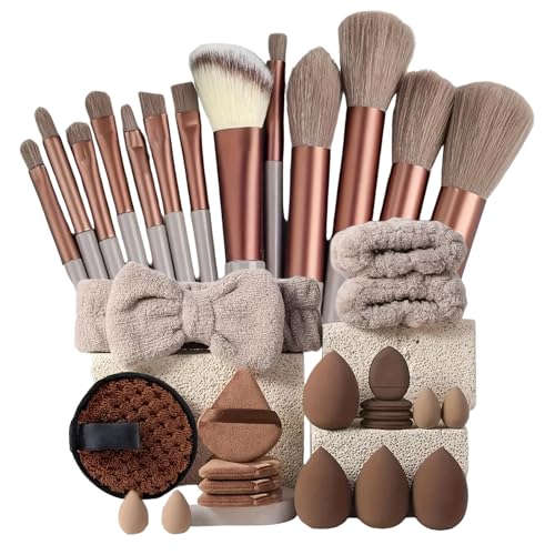 Make-up-Werkzeuge | Reisepinsel-Set, 33-teilig, Beauty-Ausrüstung für Damen, Anfänger, Geschenk von Générique