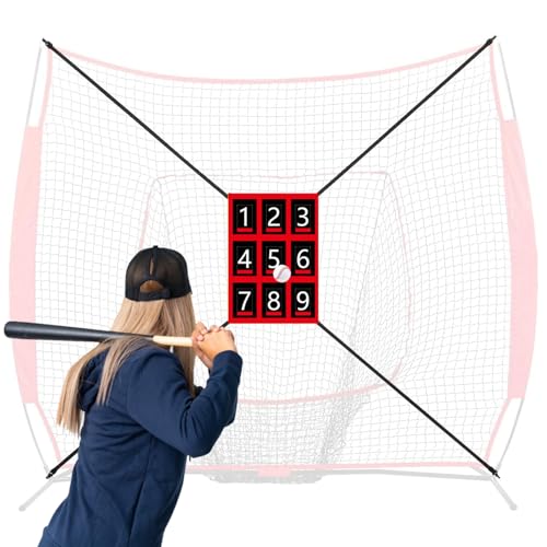 Pitching Net with Strike Zone – Softball Net | Softball Practice Batting Target | Multipurpose and Reusable Baseball Batting Aid, Pitching Strike Zone Target Portable for Accuracy Training von Générique