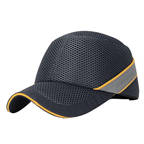 Anstoßkappe Sicherheitsmütze Super Leichter Atmungsaktiver Baseball Cap-Stil Sicherheitskappe Kopfschutz Schutzkappe mit ABS Hartschale Anti-Schock von Generisch