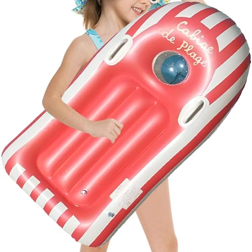 Aufblasbare Body Board - Body Boards Für | Portable Kids Surfboard Mit Griffen | Schwimmtrainingsausrüstung Für Den Sommer Im Freien Spiel Wassersport Party Tauch -Skate Schnorchel Rettung von Generisch