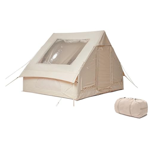 Aufblasbares Glamping-Zelt für Reisende – Luxus-Kabinenzelt, 4 Jahreszeiten, wasserdicht, winddicht, Outdoor-Oxford-Zelt, einfacher Aufbau, 6㎡/12㎡ großes aufblasbares Hauszelt von Generisch