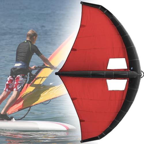 Aufblasbares Surfbrett - Tragbares Windsurfen und Wing Surfing Segel, Handheld Foil Wing Kite für Wasser und Schnee Ski Surfen, 5㎡ von Generisch