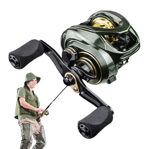 BAITCASTING REEL - 8 kg Maximaler Luftwiderstandswerkzeug, Köderfutterspinnmechanismus | Leichte professionelle Angler -Anfänger- und Enthusiast -Ausrüstung, reibungsloses Köderwiderstandssystem für F von Generisch