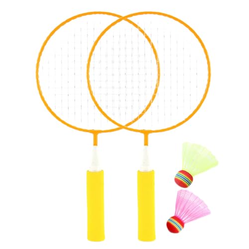 Badminton-Set,Badmintonschläger, Kinder-Badmintonschläger mit 2 Nylon-Federbällen, schlagfest, Kinder-Tennisschläger, Schläger-Sportspielzeug, Übungstraining im Freien von Generisch