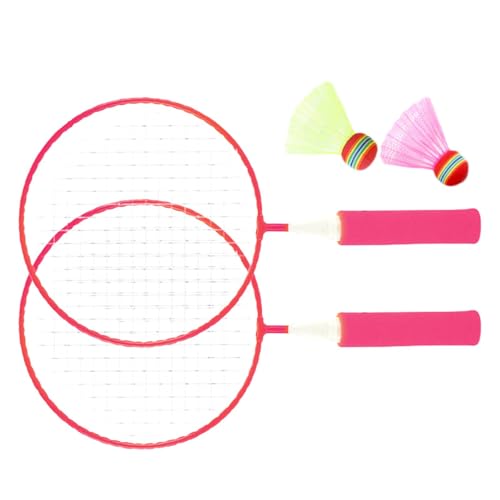 Badminton-Set für Kinder,Badminton-Set | Kinder-Badmintonschläger mit 2 Nylon-Federbällen, schlagfest | Ultraleichtes Schlägerübungstraining für professionelle Anfänger von Generisch