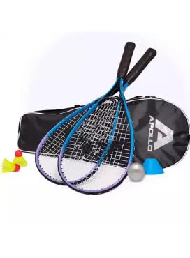 Badmintonschläger Badminton Set Badminton Match Pro 800, (Set, inkl. 2 Bällen und Tragetasche), inkl. 2 Bällen und Tragetasche von Generisch