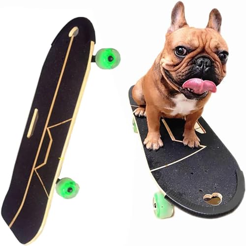 Bambus Haustier Hund Spezial Scooter Bulldogge Skateboard Edge Shepherd Golden Retriever Skateboard für Erwachsene und Kinder (A) von Generisch
