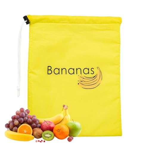 Bananen Beutel Aufbewahrung - Bananenbeutel Obst Tasche | Wiederverwendbare Lebensmittelbeutel Mit Kordelzug Design | Die Robuste Aufbewahrungstasche Verhindert Gerüche Bei Obst Und Gemüse von Generisch
