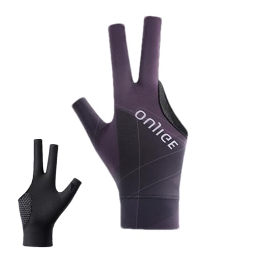 Billard-Queue-Handschuhe, Unisex, Drei-Finger-Sporthandschuhe, Spandex-Material für Billardanfänger, Profis und Enthusiasten von Generisch