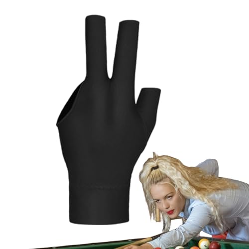 Billardtischhandschuhe,Poolhandschuhe Billard - DREI-Finger-Pool-Handschuhe Universal-Queue-Sporthandschuhe - Atmungsaktive elastische Billardhandschuhe, universelle 3-Finger-Queue-Sporthandschuhe, B von Generisch