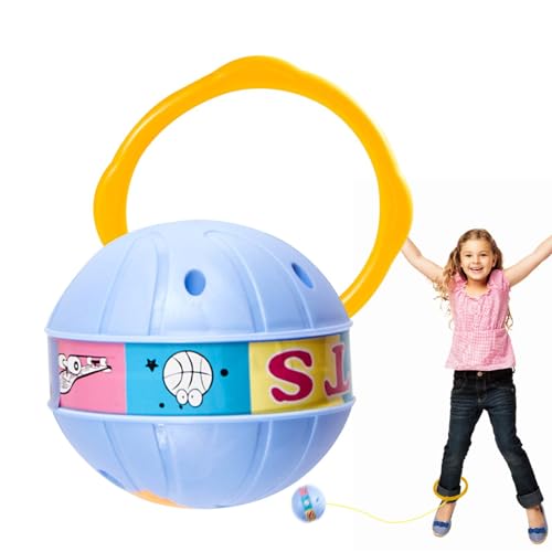 Blinkender Springball, Sprungball mit Springseil, Sprungspielzeug mit sicherem Blinklicht, lustiges Sprungseil-Spiel, T-Ball von Generisch