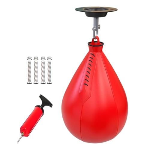 Boxsack - Professioneller Trainingssack für Fäuste | baumelnder Speedsack in Birnenform, tragbarer drehbarer Ball für Fitnessstudio, leichter Boxsack, wiederverwendbarer Boxball Boxsack - Professioneller Trainingssack für Fäuste | baumelnder Speedsack in Birnenform, tragbarer drehbarer Ball für Fitnessstudio, leichter Boxsack, wiederverwendbarer Boxball von Generisch