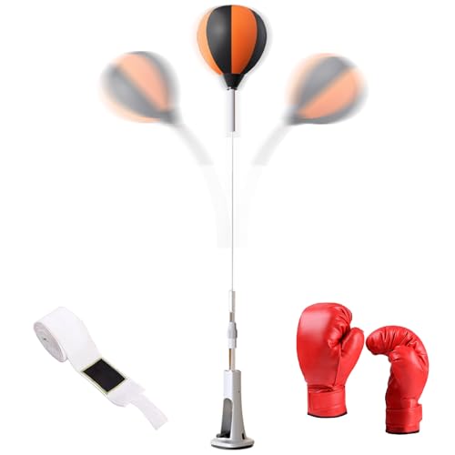 Boxsack mit Ständer - Frree Stehboxset | Punching-Reflexball-Set, höhenverstellbare Boxausrüstung, einfach zu bedienen, starker Rückprall, tragbar für Stressabbau und für das Fitnessstudio zu Hause Boxsack mit Ständer - Frree Stehboxset | Punching-Reflexball-Set, höhenverstellbare Boxausrüstung, einfach zu bedienen, starker Rückprall, tragbar für Stressabbau und für das Fitnessstudio zu Hause von Generisch