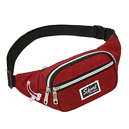 Brieftasche Tasche Telefon Multifunktionale Sport Damen Outdoor und Herren Handytasche Hüfttaschen Großpackung Hüfttasche für Frauen, rot, 28X4X10 von Generisch