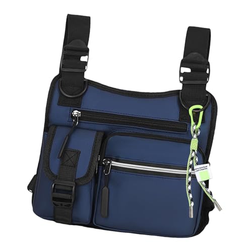 Brustholster - Verstellbare Multifunktionale Brusttasche | Chest Rig Bag Verstellbare Chest Front Pack Schultertasche, Verschleißfeste Multifunktionsweste mit 3D-Schnitt für Wandern Gym Sport Motorrad von Generisch