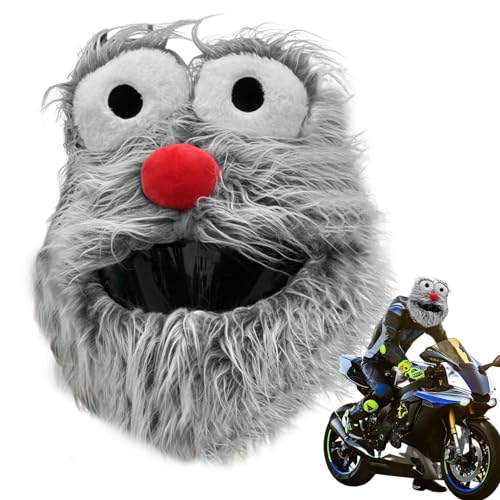 Generisch Cartoon Plüsch Helme Hut, Lustige Plüsch Cartoon Helme, Cartoon Niedliche Schutzhelme, Hautfreundliche Cartoon Plüsch Motorradhelme, für Motorräder Fahrräder Fahrrad Radfahren, QPNPJM20QEXOP75R5LGC von Generisch