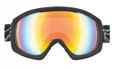 Crivit Skibrille Snowboardbrille Sonnenbrille Wintersport Für Brillenträger geeignet 100% UV-Schutz (Orange-Schwarz) von Generisch