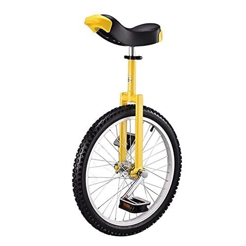 Einrad für Erwachsene, 50,8 cm (20 Zoll), verstellbarer Sitz, 150 kg Kapazität, Fitness-Scooter für Zirkusleistung (Farbe: Gelb) von Generisch