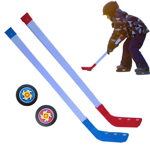 Eishockeyschläger – Komposit-Hockeyschläger – Kinder-Street-Hockeyschläger und Ball-Set | Jugend-Hockey-Trainingsausrüstung, perfektes Hockey-Starter-Set, Geburtstagsgeschenke für Jungen und Mädchen von Generisch