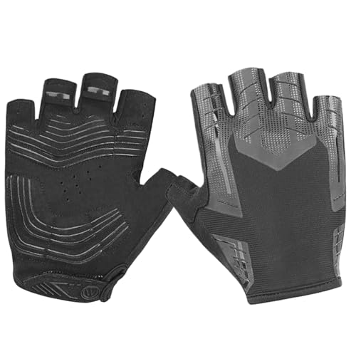 Fahrradhandschuhe Für Herren - Gepolsterte Halbfinger-Handschuhe Für Herren | Fingerloser Sommer-Fahrradhandschuh Zum Handschutz | Gepolsterte Halbfinger-Reithandschuhe, Ausrüstung von Generisch