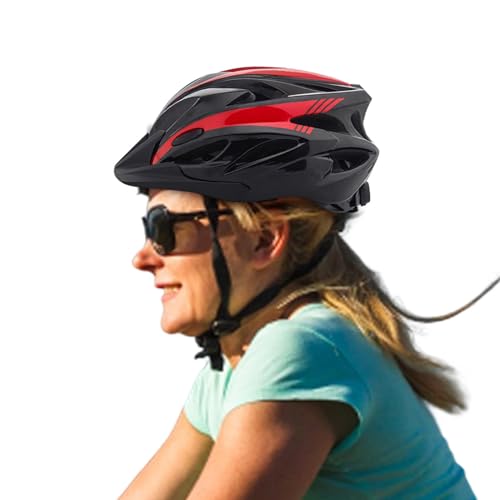 Fahrradhelm Erwachsene,tragbarer Leichte Mountainbike- Und Rennradhelme Mit LED-Licht,Sicher, Leicht Und Langlebig,Verstellbare Helme Für Männer Und Frauen Pendler Und Straßenradfahrer von Generisch