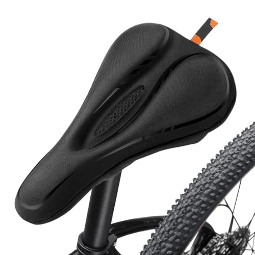 Fahrradkissen | Memory Foam gepolsterter breiter Fahrradsitz - Fahrradsitzkissen für Stoßdämpfung, Sattelersatz für Heimtrainer von Generisch