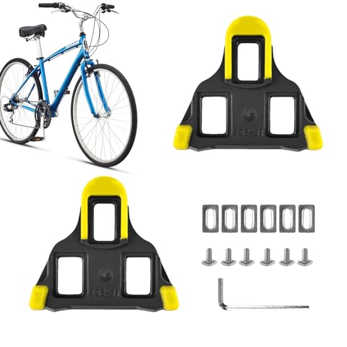 Fahrradstollen,Fahrradstollen, Fahrradschuhe Cleat, Fahrrad-Klampe, Fahrrad-Klampe, Reitschuh-Klampe, 6-Grad-Float-System, Rennrad-Klampe für Herren- und Damen-Fahrradschuhe von Generisch
